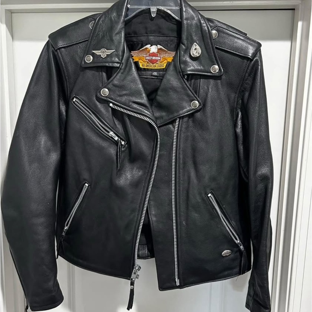Harley-Davidson Black Bomber Varsity Jacket Fitted Silhouette